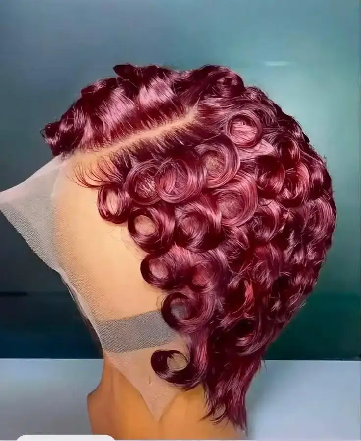 Curly peignable péruvienne sur frontale 5x5